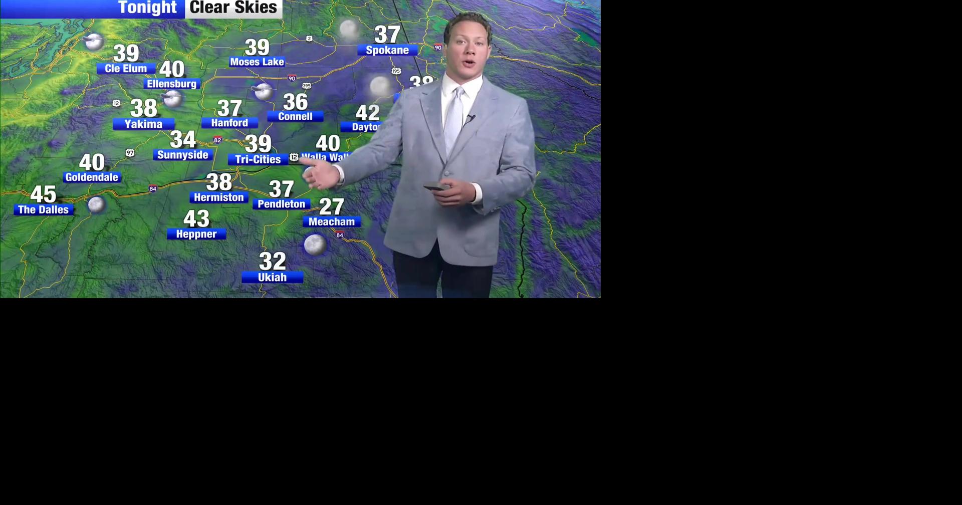 Gorgeous weather for the rest of the work week as we see 70s and sunshine consistently in the Columbia Basin