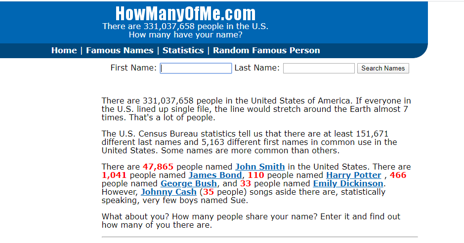 How unique is your name? One website seeks to find out | News ...
