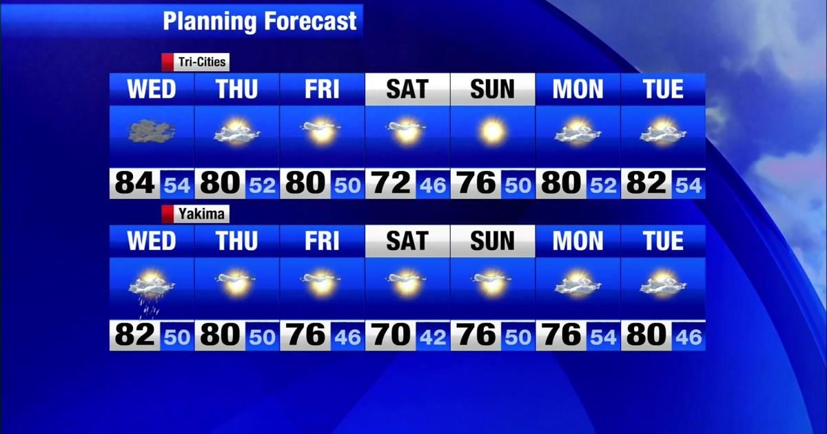 Cloudy morning with possible midday showers