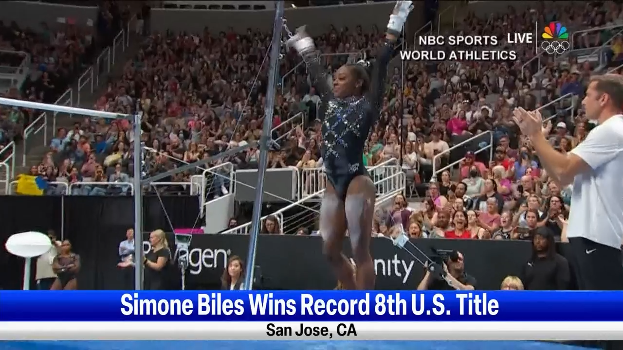 Simone Biles Wins Record 8th U.S. Gymnastics Title, A Decade After Her ...