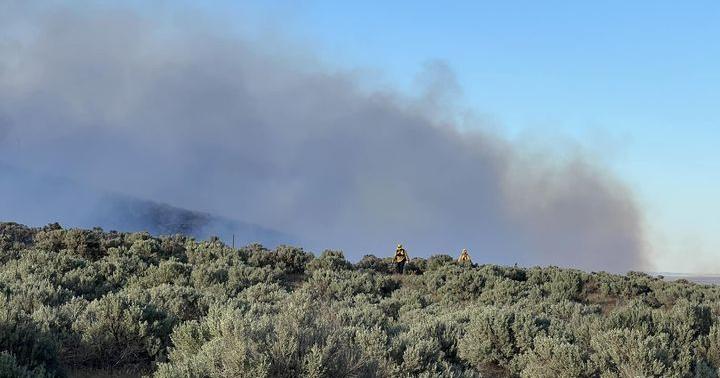 Wildland fire burning 30 acres of natural grasses south of Finley - Vimarsana News