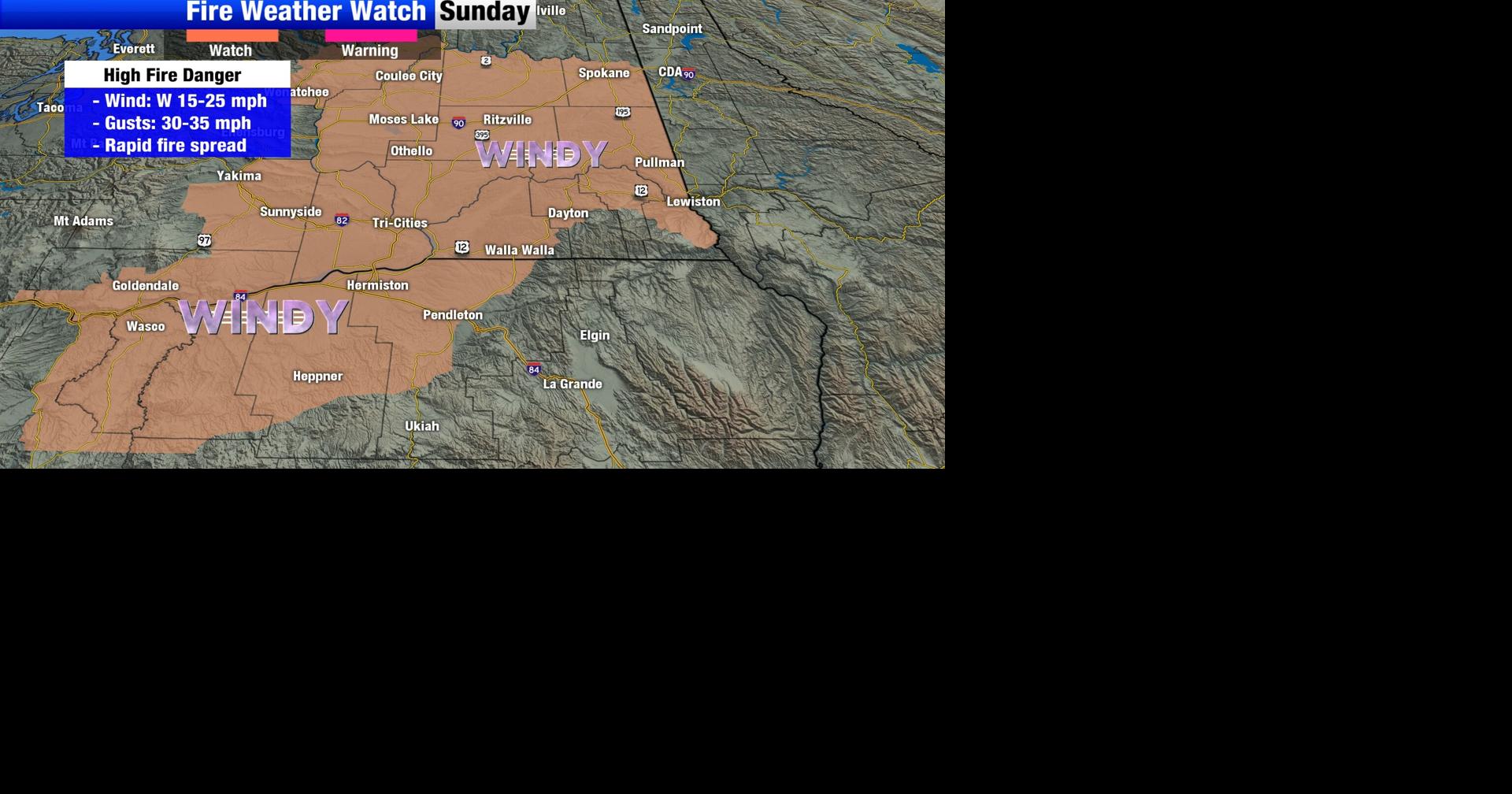 Gusty Sunday with a high fire danger | Weather | nbcrightnow.com