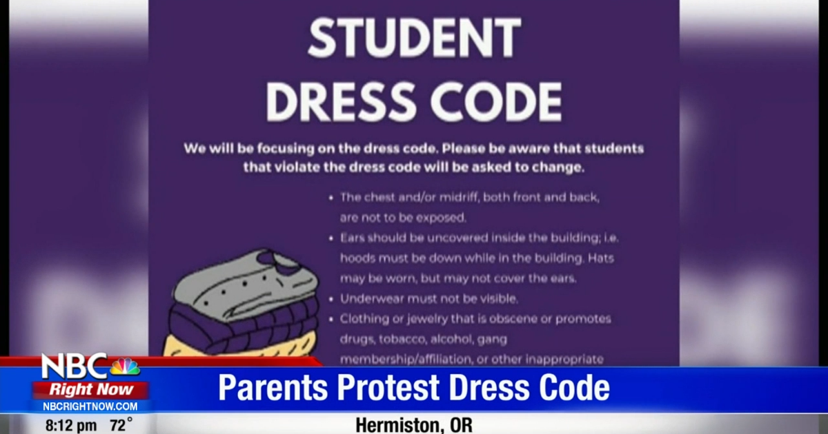 Parents and students peacefully protest school dress code at School ...