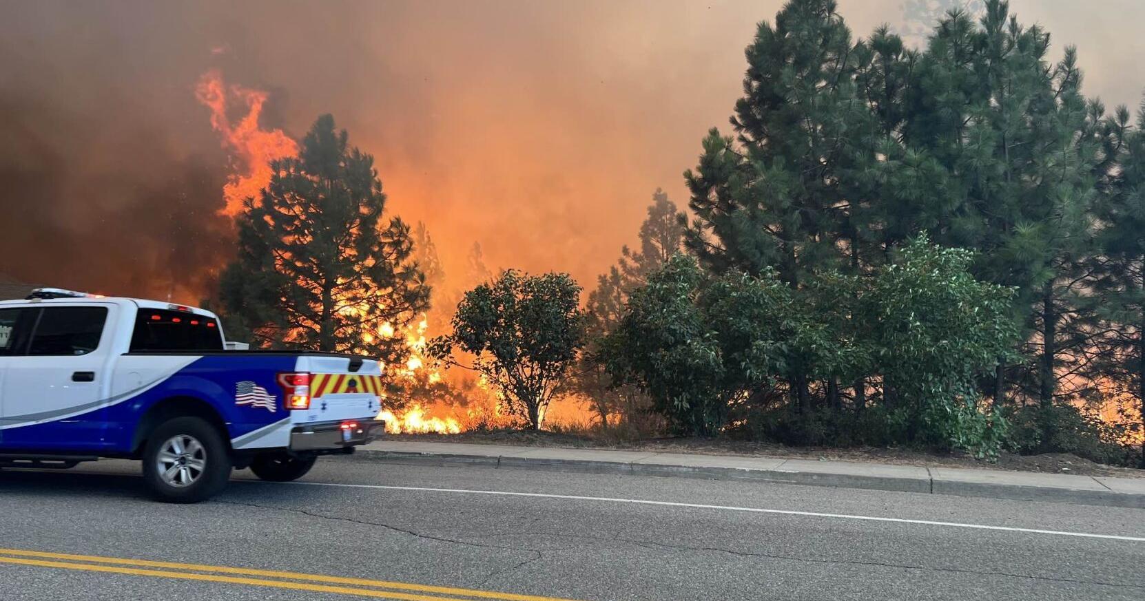 Fire in Medical Lake grows to 9,500 acres, 1 dead and 185 structures lost - Vimarsana News