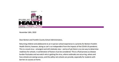 BFHD releases update to school districts regarding increase COVID-19 restrictions | Coronavirus ...
