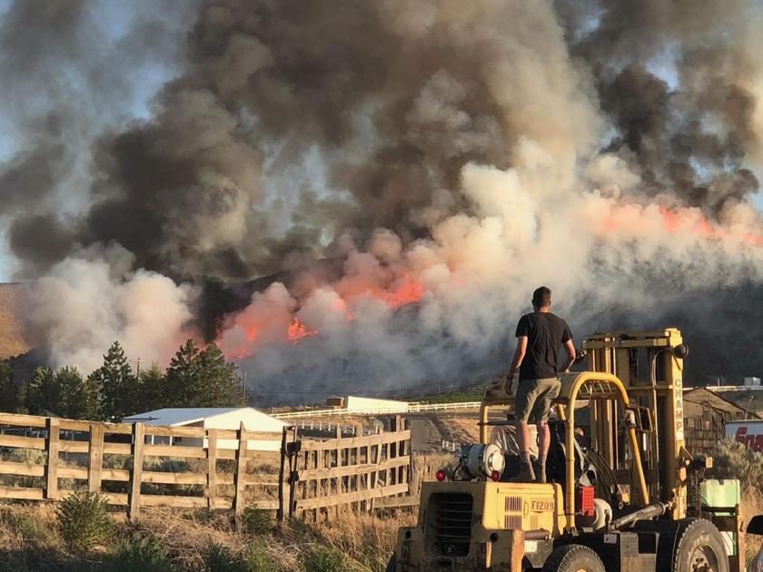 DNR estimates Badger Fire at 250 acres outside Kennewick | Check-it-out