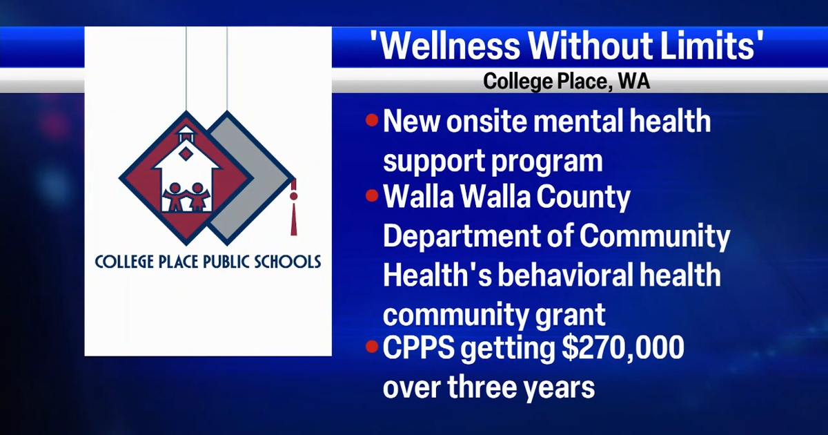 College Place Public Schools awarded grant for mental health support