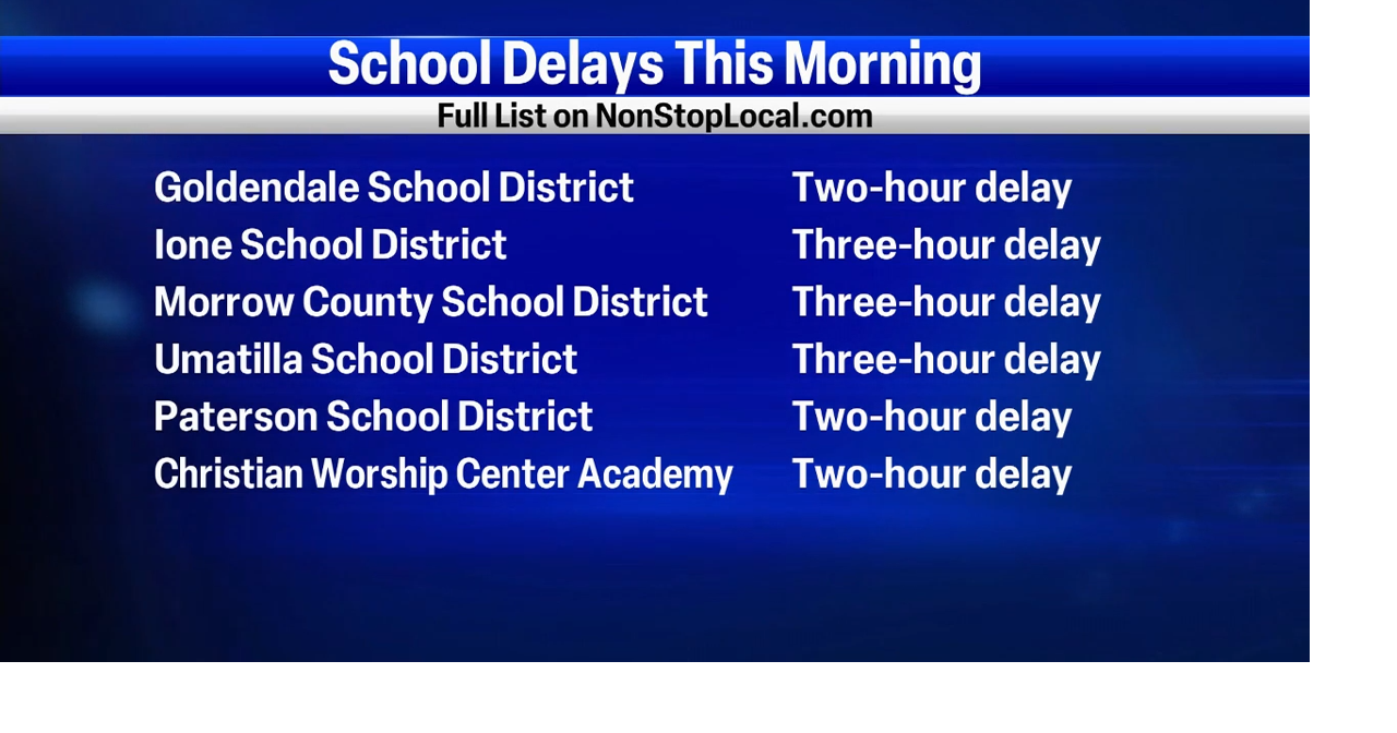 School delays and closures for Jan. 22 News