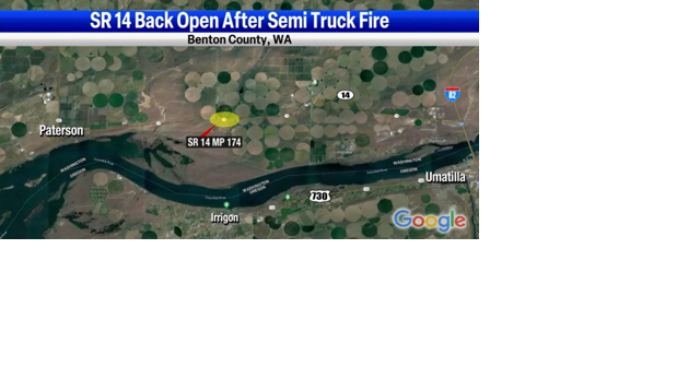 Sugar beet truck fire closes eastbound SR 14 near Paterson - Vimarsana News