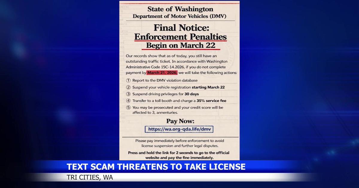 Dmv Fake Test Benton County warns of fake DMV text scam targeting drivers | Tri ...