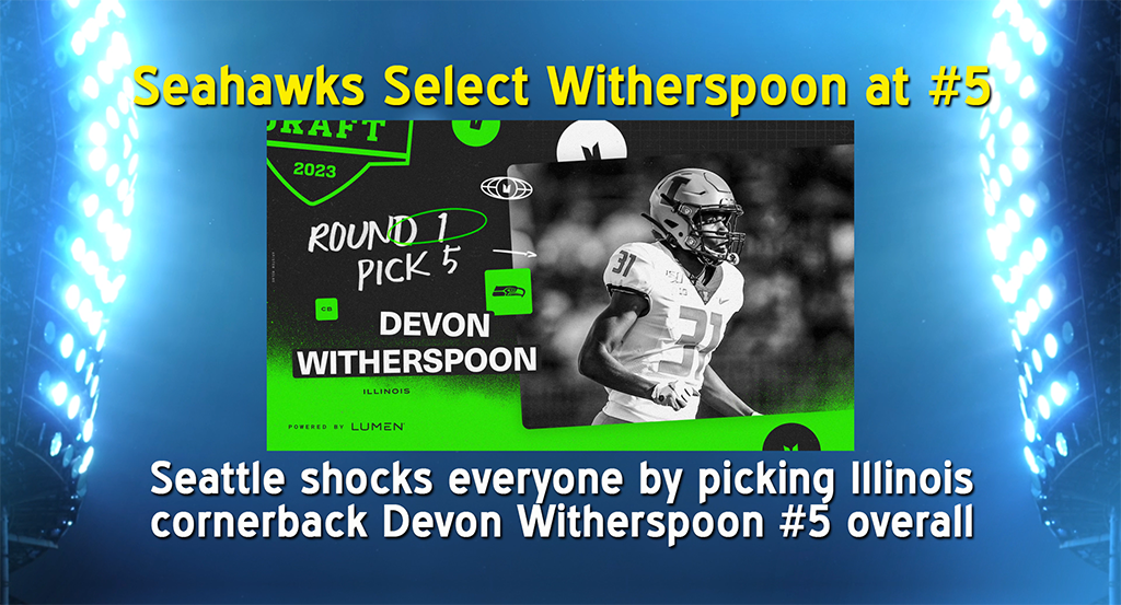 Seahawks get Illinois cornerback Devon Witherspoon NFL draft