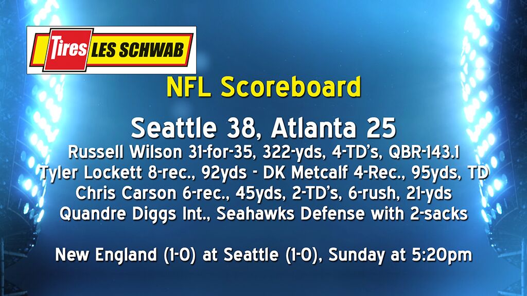 Russell Wilson throws 4 TD passes, Seahawks beat Falcons 38-25