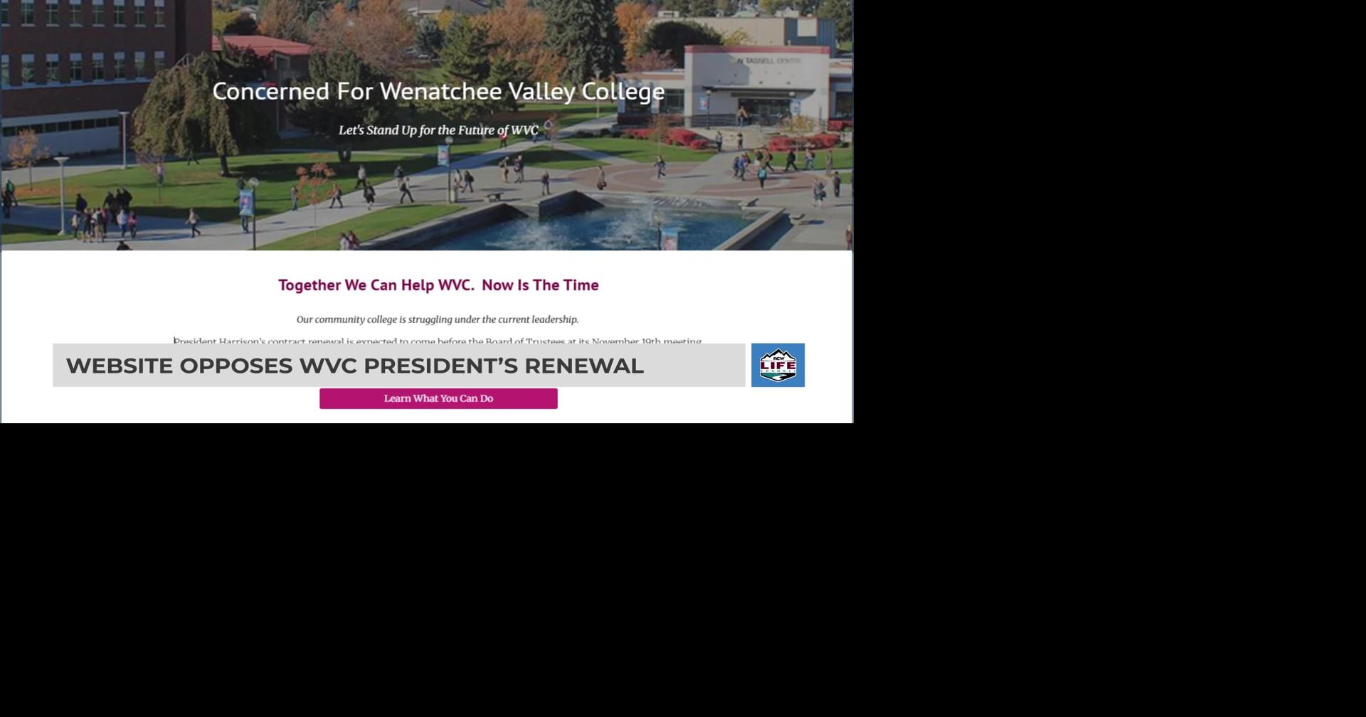 Website opposes WVC President’s renewal | Videos | ncwlife.com