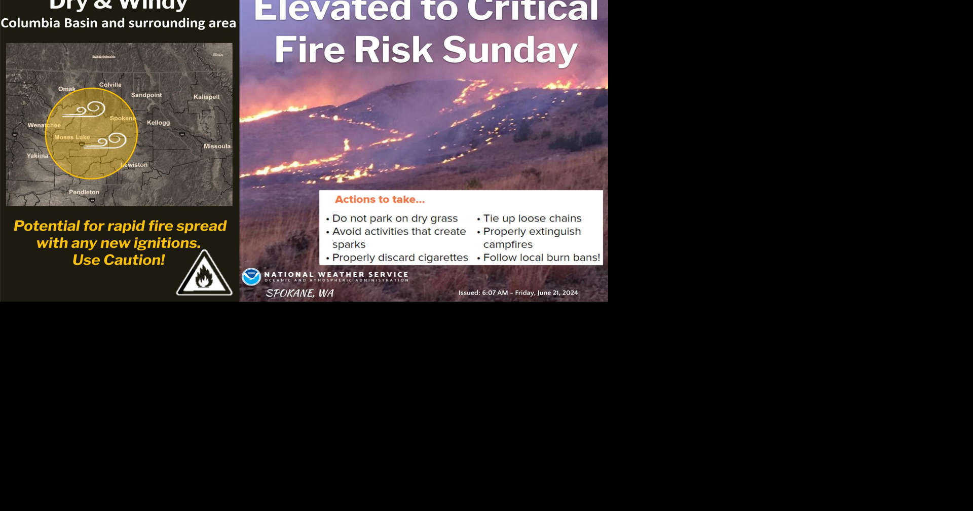 Critical Fire Risk Sunday | Weather | ncwlife.com