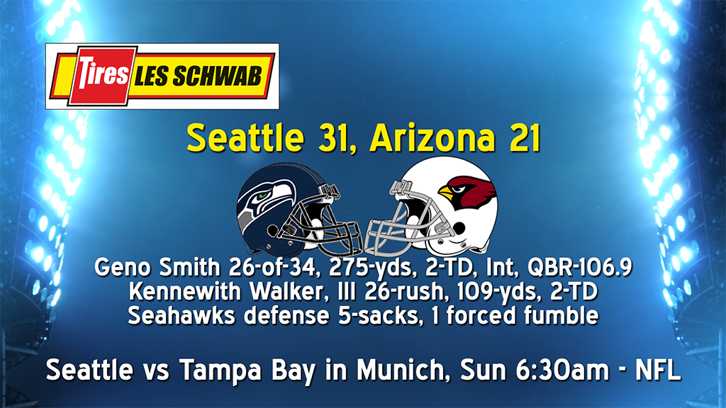 Seattle Seahawks win 4th straight game, beat Arizona Cardinals