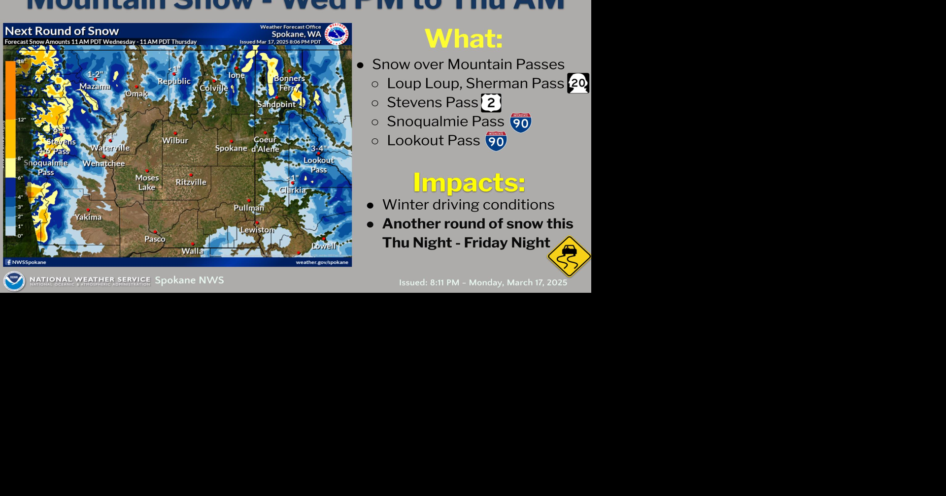 Mountain Snow Through Thursday Morning | Weather | ncwlife.com