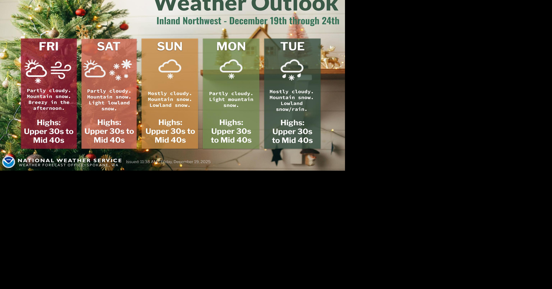 Active Weather Through Christmas Day | News | ncwlife.com