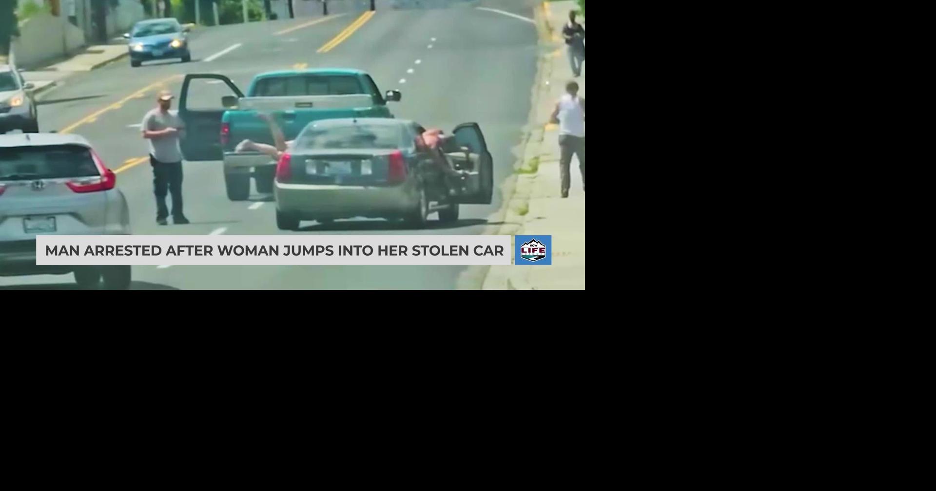 Man arrested after woman jumps into her stolen car | Videos | ncwlife.com