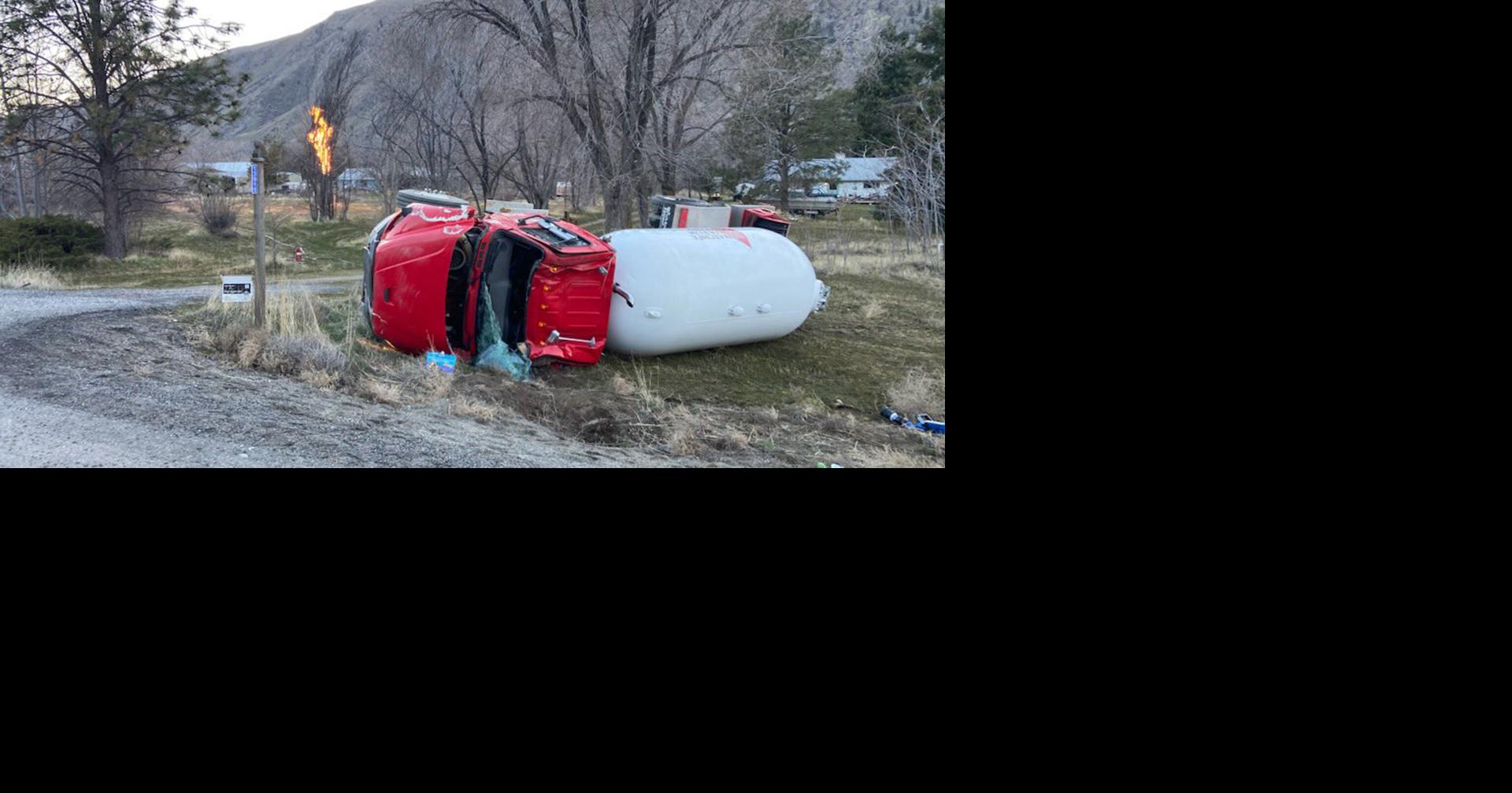 UPDATE: U.S. 2 at Orondo remains closed after propane truck accident, shelter-in-place lifted