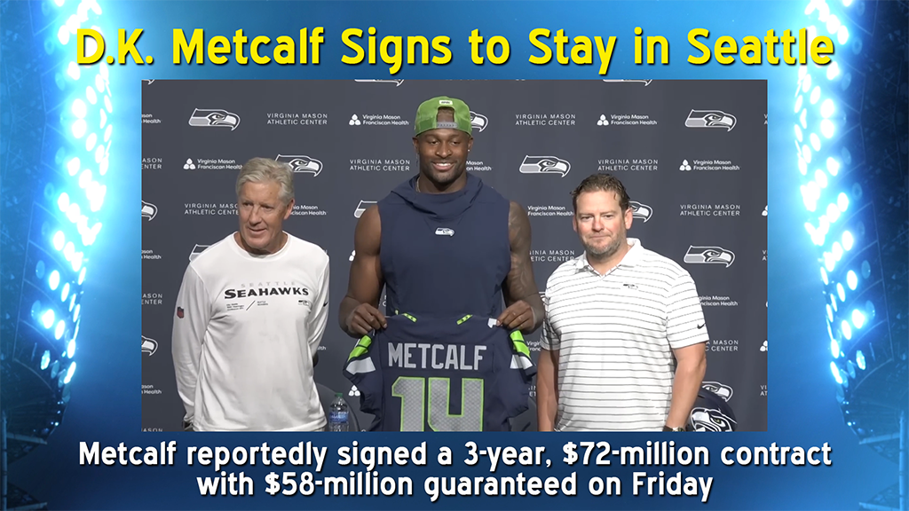 Seattle Seahawks WR D.K. Metcalf signs three-year, $72 million