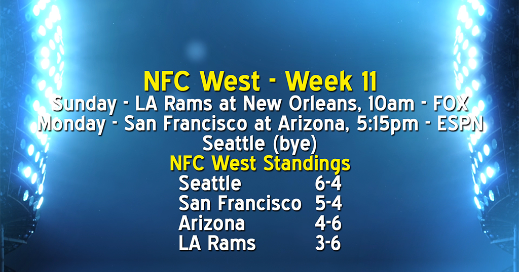 NFC West Schedule and Standings 111822 Sports