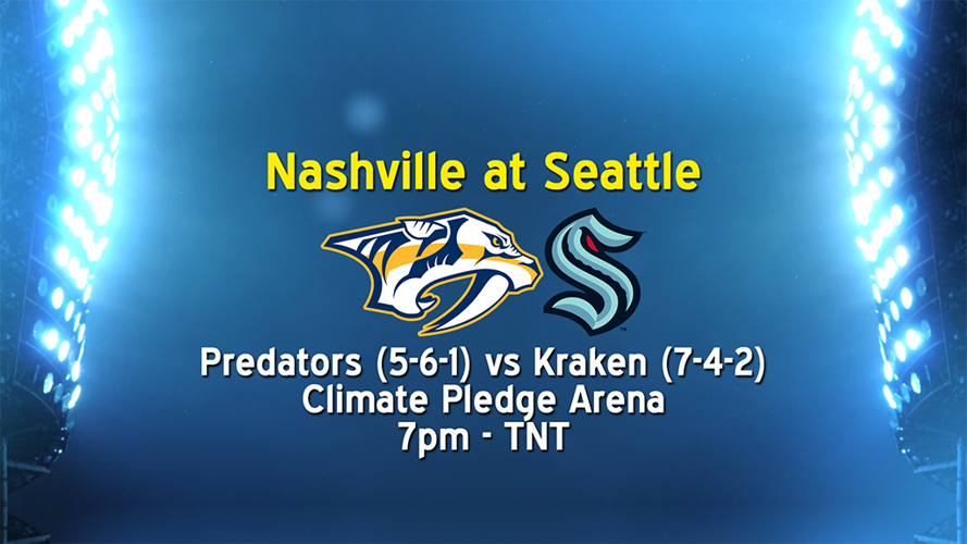 Kraken ride 4game win streak into game vs Nashville tonight Sports