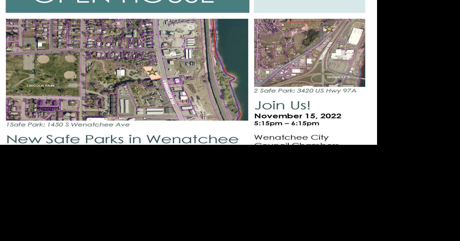 Open house will be held next week to discuss Wenatchee's "Safe Parks" for homeless News