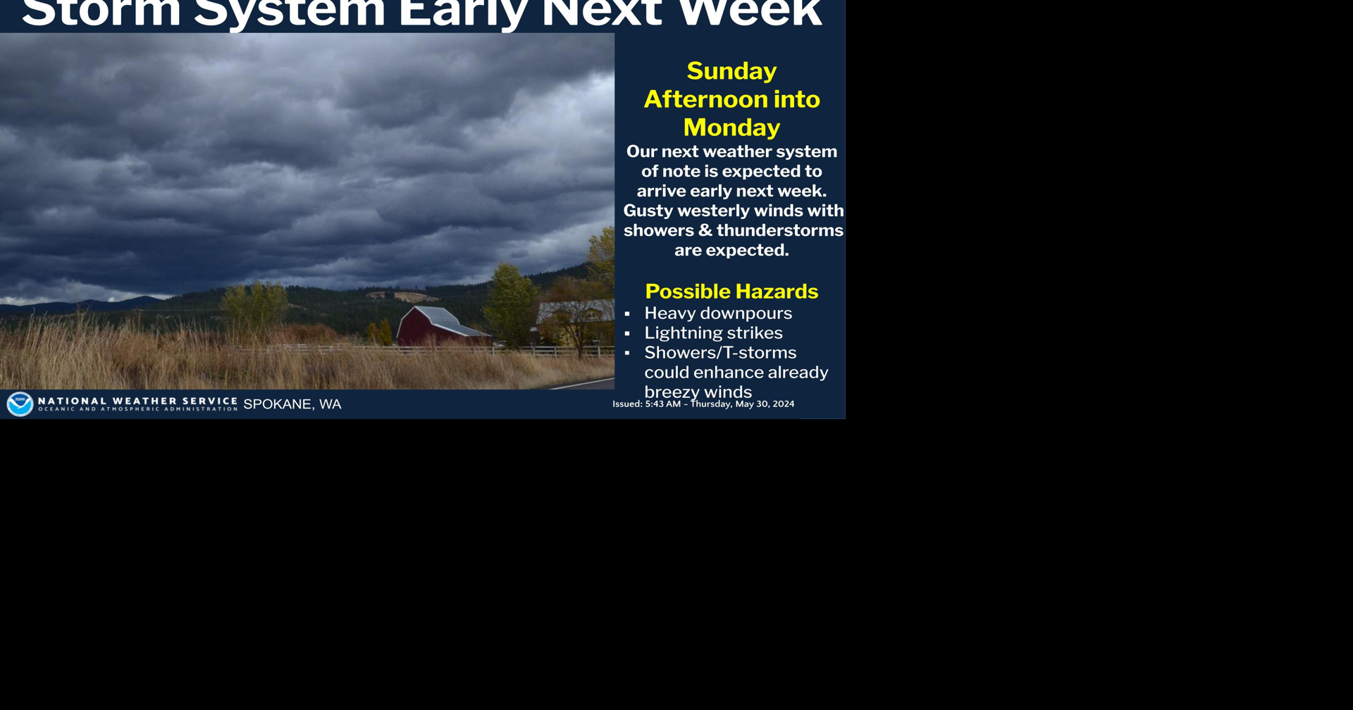 Stormy Early Next Week | Weather | ncwlife.com