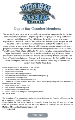Depoe Bay chamber to dissolve, merge with Lincoln City | News 