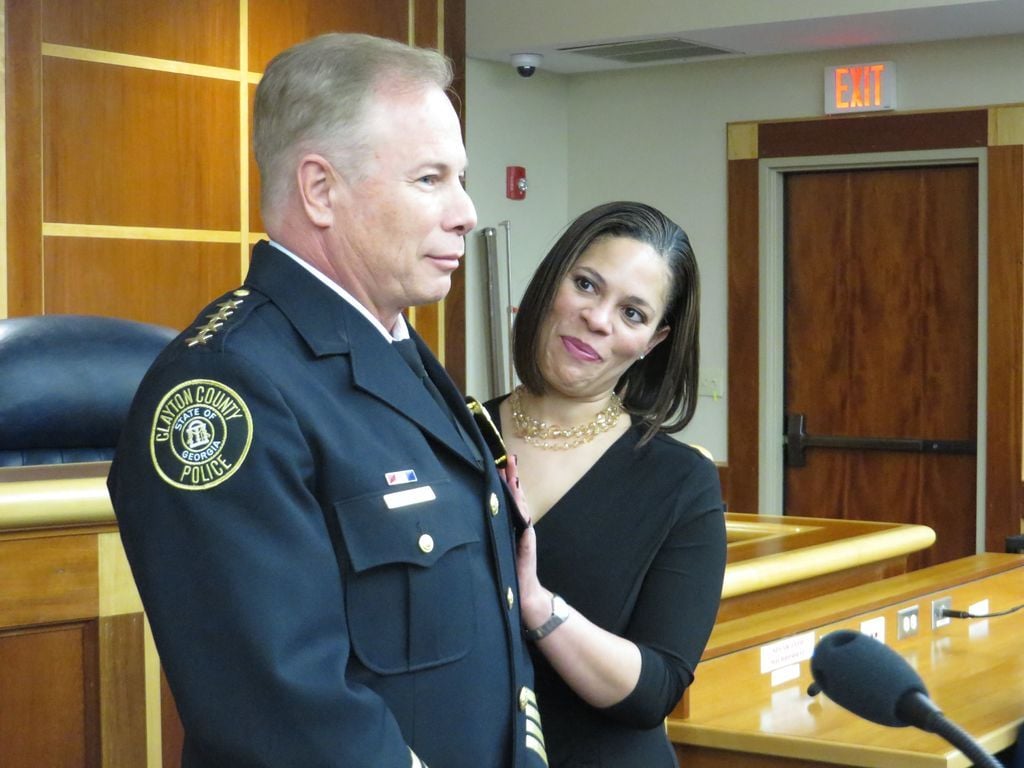 Michael Register takes oath of office as Clayton County police chief