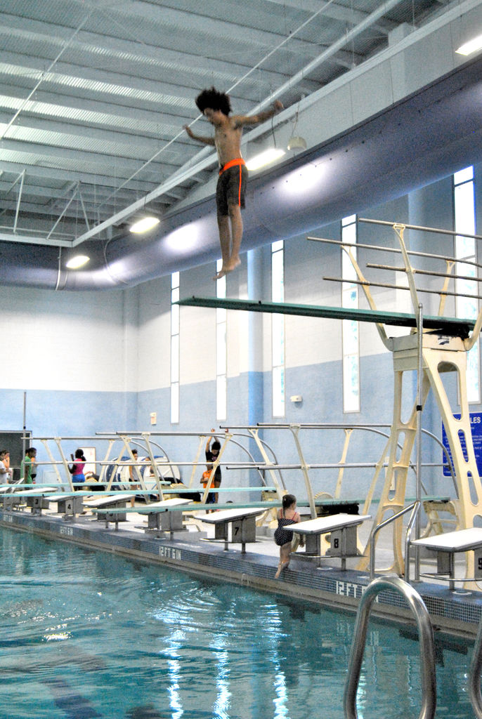 Half twist with a back flip Diving is more than a dip in the pool