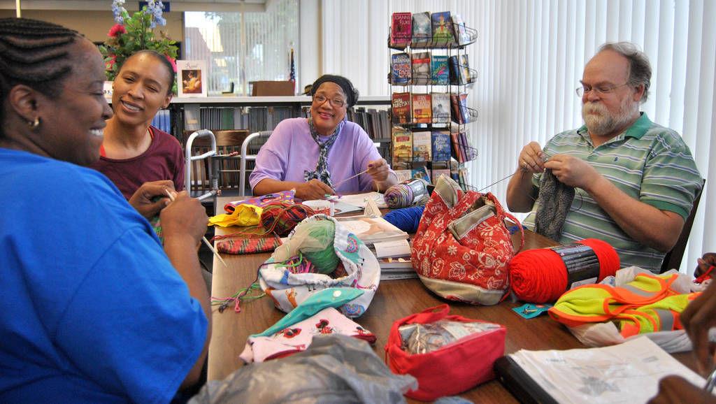 Knitting, crochet group about more than yarn Features