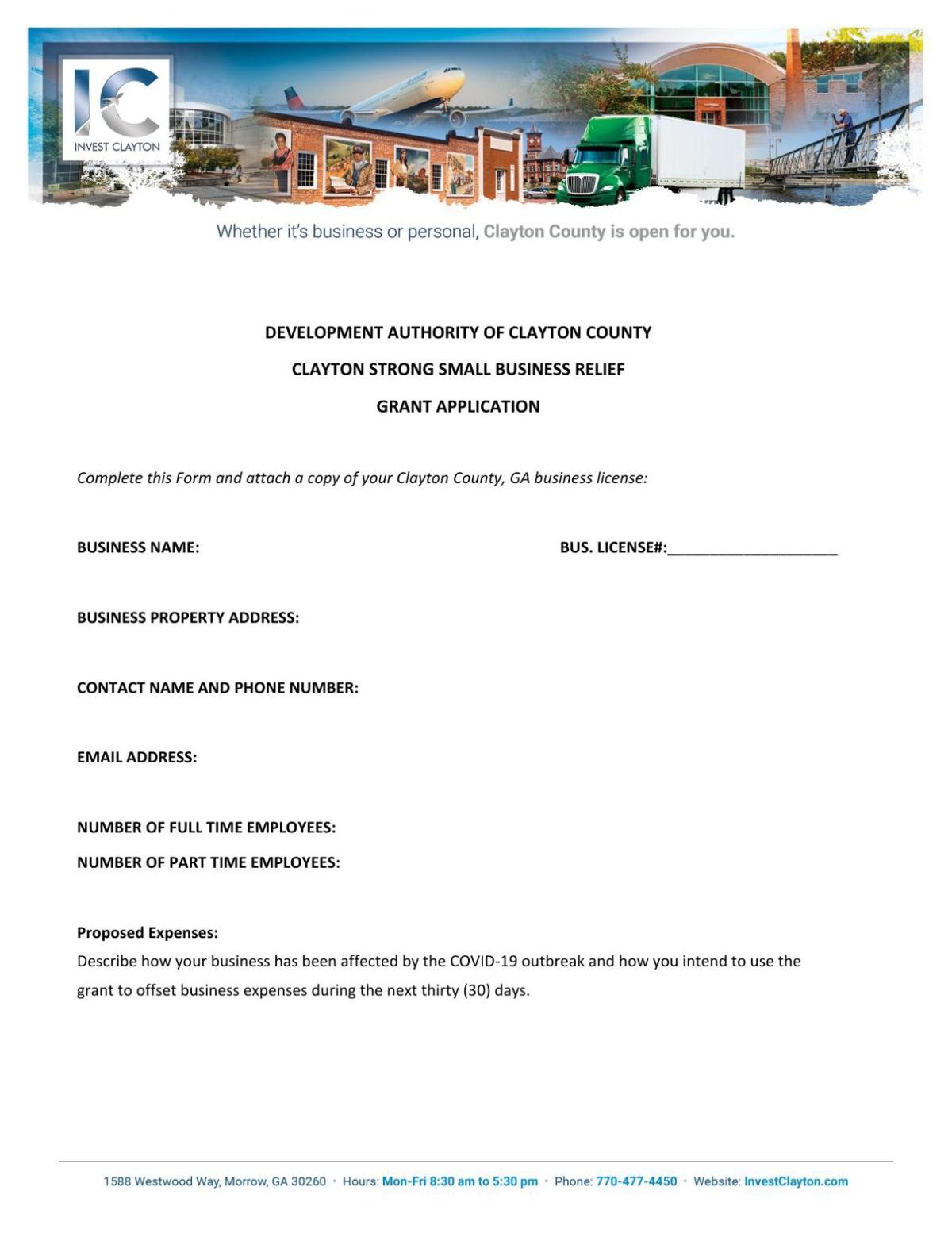 Emergency Grant Funding Available For Small Businesses In Unincorporated Clayton County News News Daily Com
