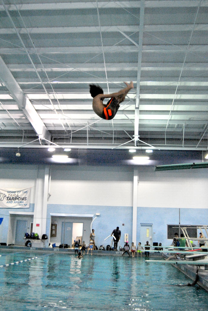 Half twist with a back flip Diving is more than a dip in the pool