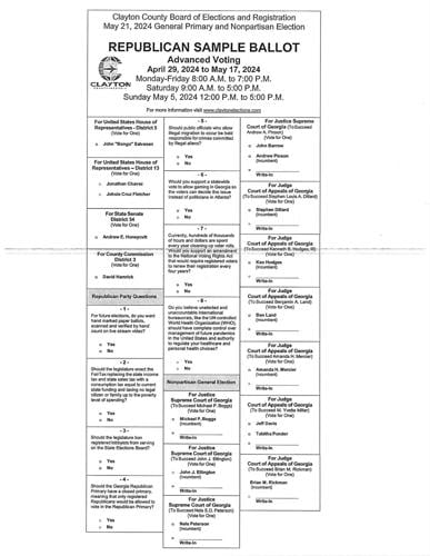 Republican Sample Ballot | News | news-daily.com