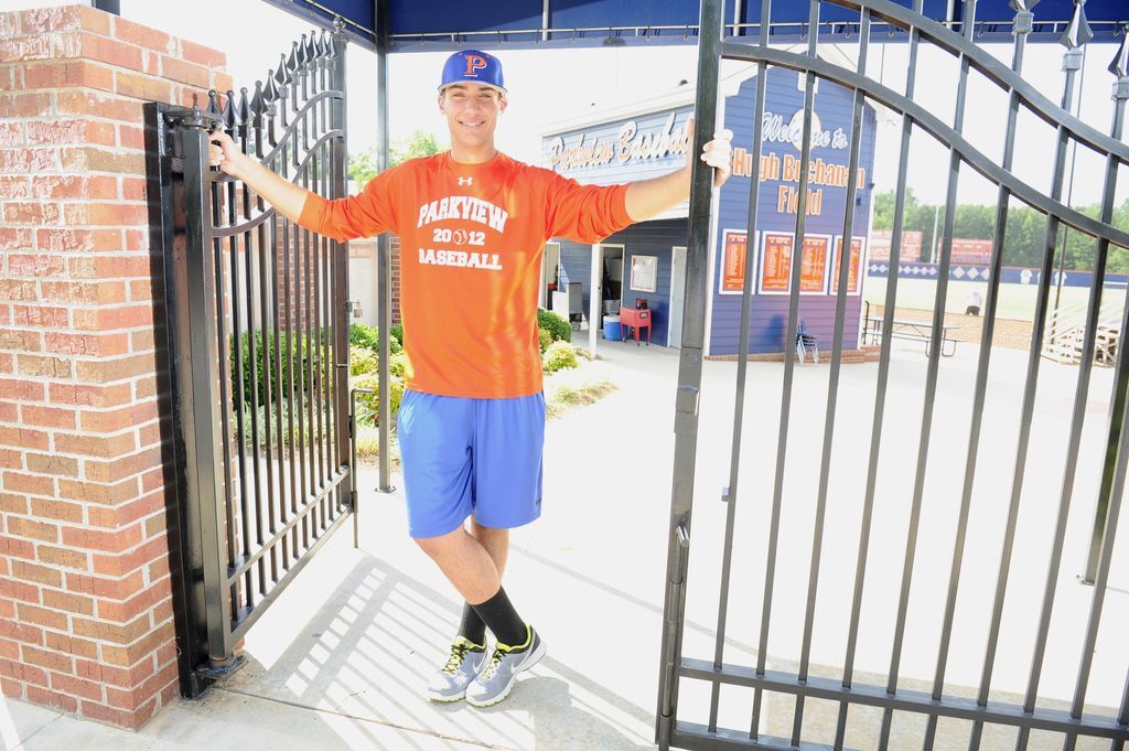 Parkview's Matt Olson, right, celebrates his go-ahead solo home