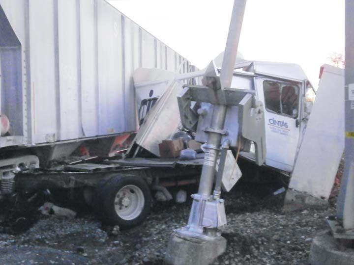 Box Truck Crushed In Train Wreck News News Daily Com