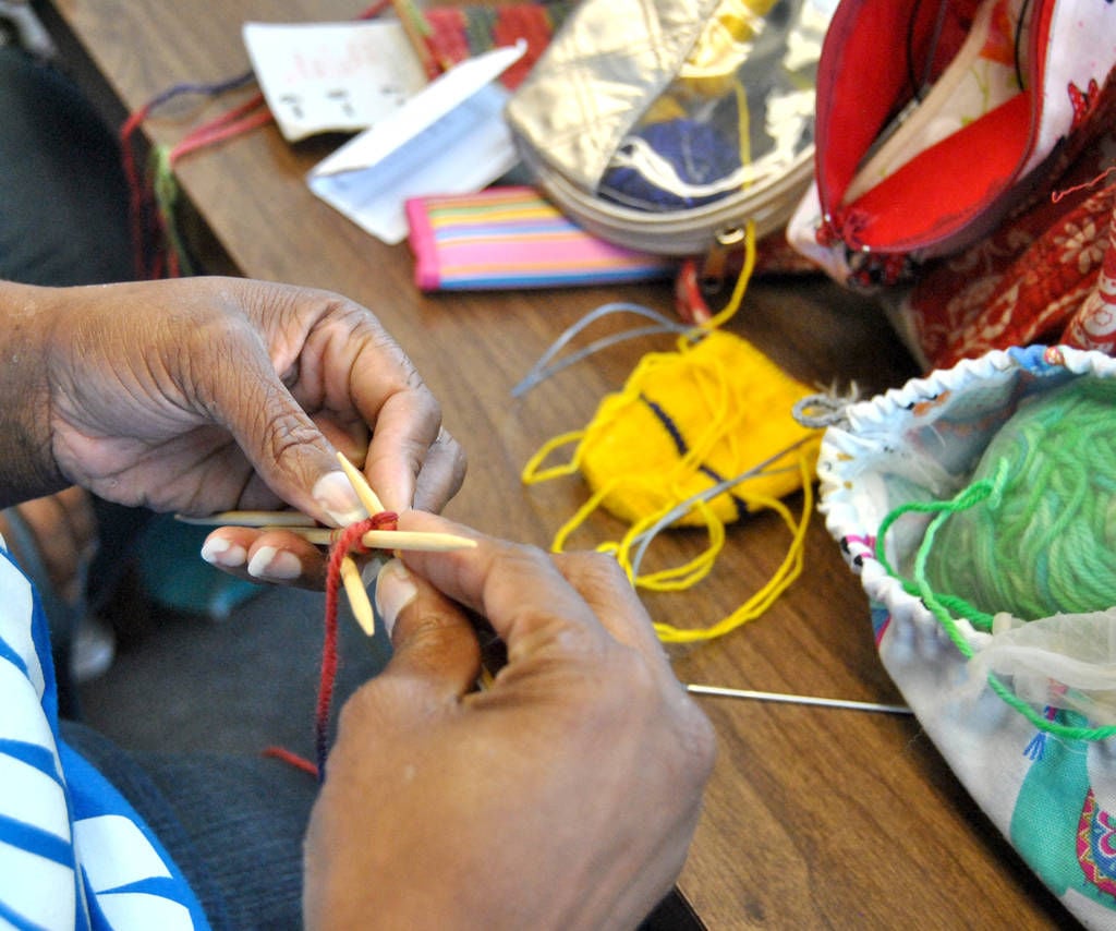 Knitting, crochet group about more than yarn Features