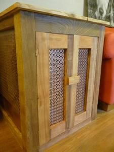 Finishing Our Diy Dog Crate End Table Made With Many Salvaged Materials Living News Gazette Com