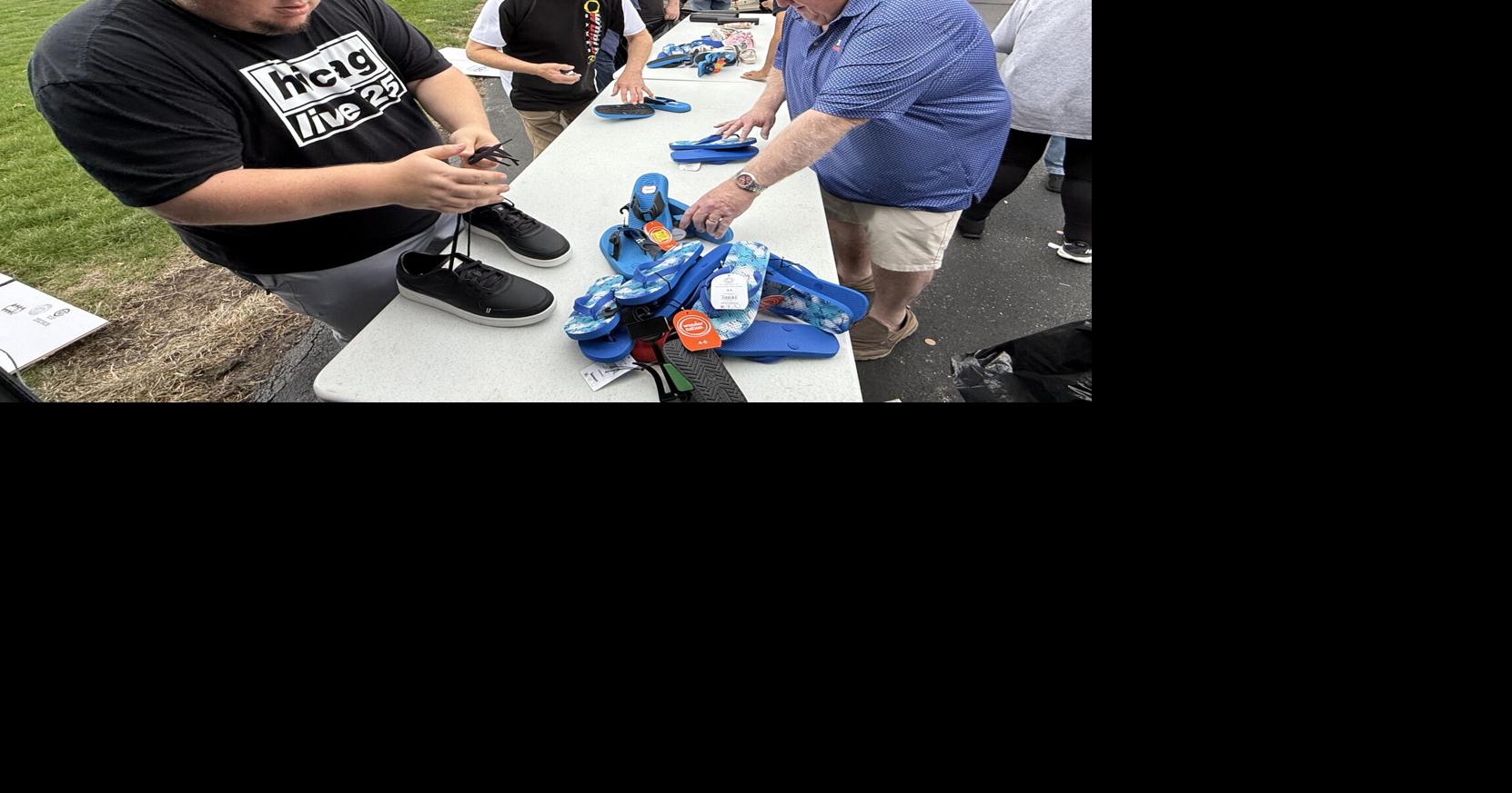 Area Rotary clubs have collected close to 4,000 pairs of shoes for orphans in Central America