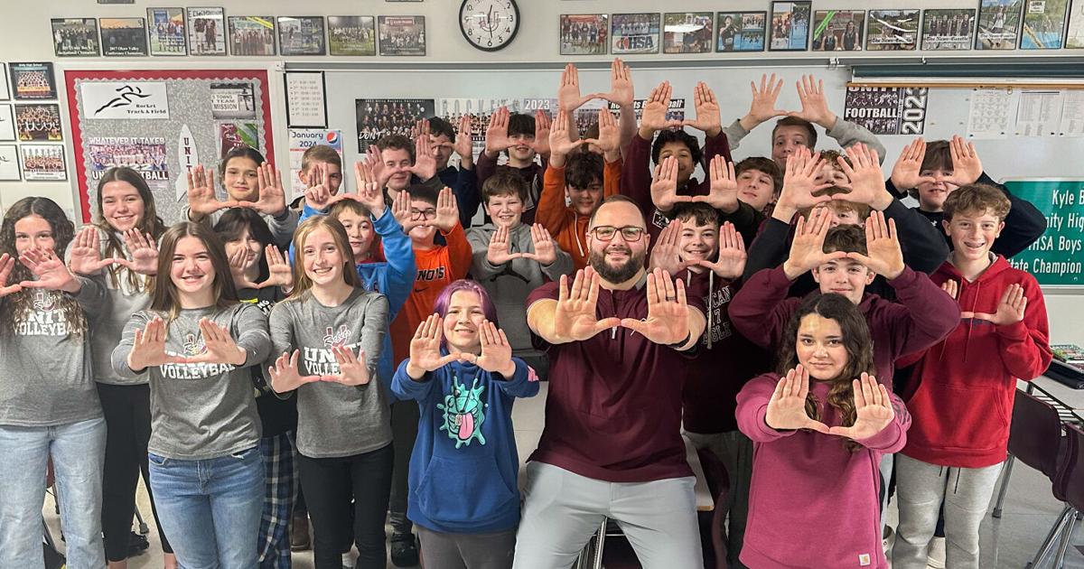 Teacher of the Week Patrick Striegel, social studies, Unity Junior