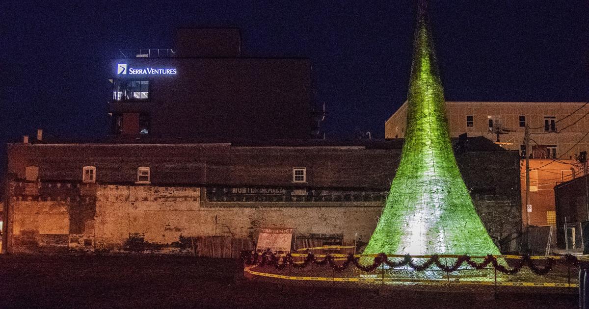 Downtown Champaign glass tree comes to life thanks to recycled bottles ...