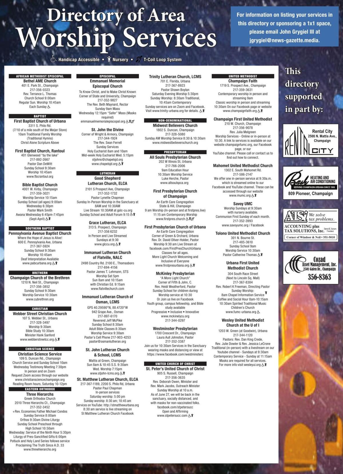 Area Church Directory.pdf | Local Offers | news-gazette.com
