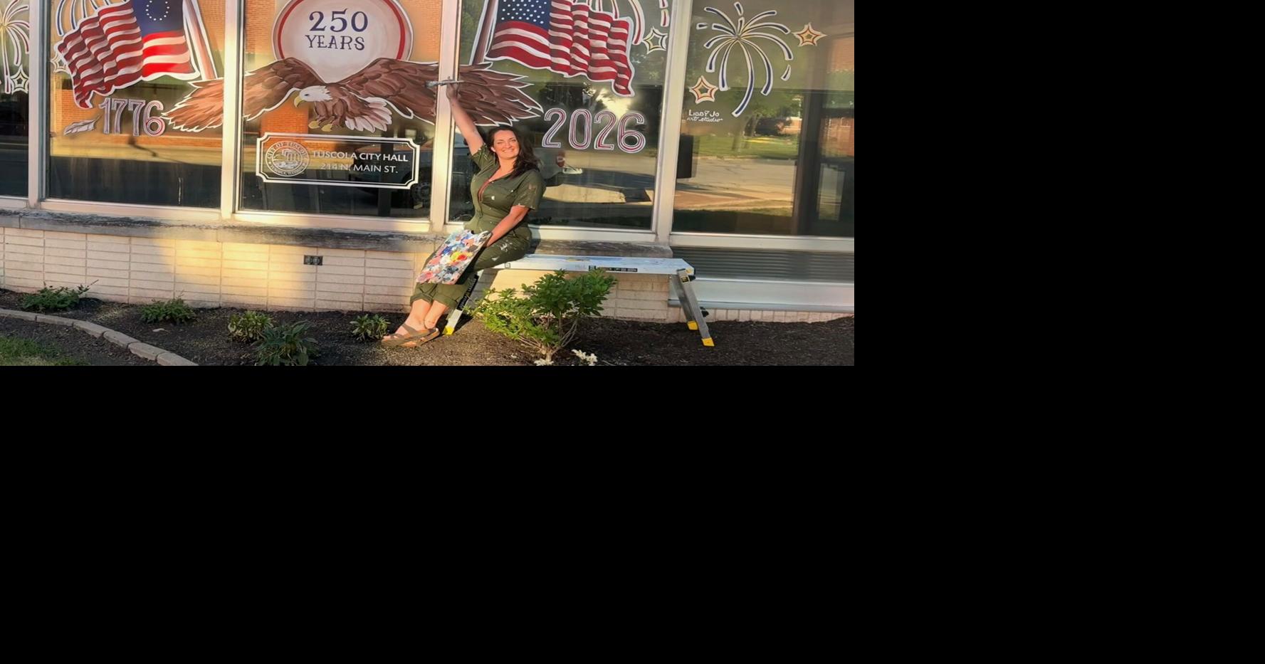 Local artist bringing patriotic imagery to downtown Tuscola