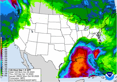 5-day rainfall forecast
