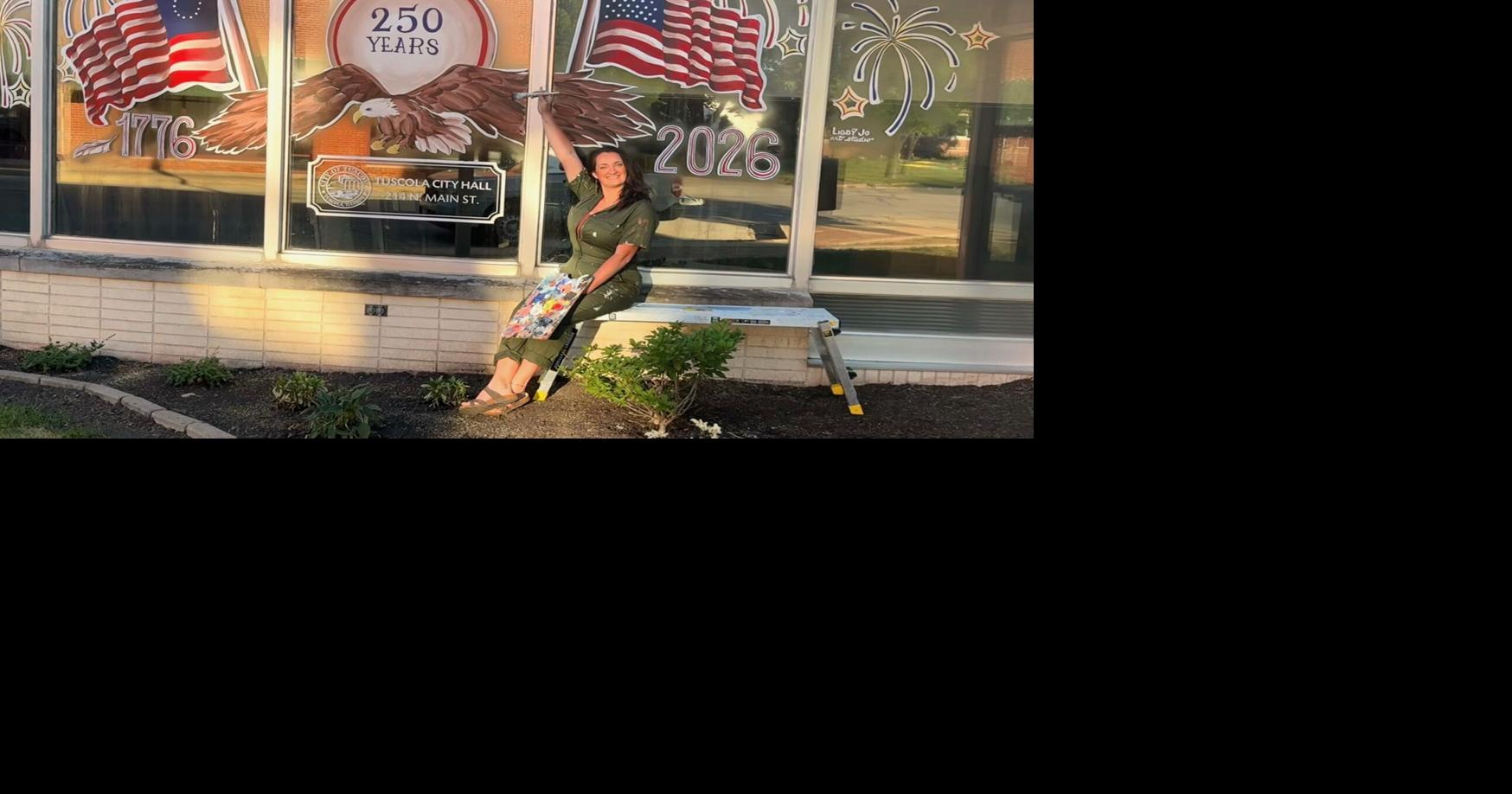 Local artist bringing patriotic imagery to downtown Tuscola
