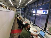 Stadium press box