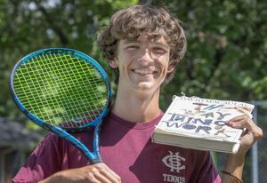 Bernhard shines on the tennis court and in the classroom