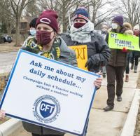 Champaign teachers protest board's approach for extending elementary school  day | Education | news-gazette.com