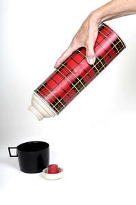 Vintage plaid thermos